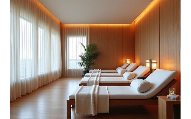 Elegante Ruhezonen im Alpenblick Spa