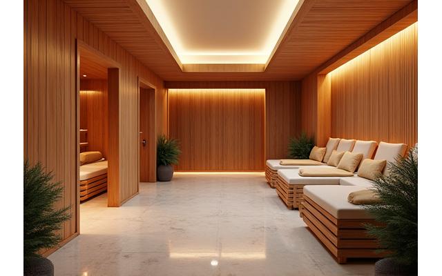 Saunalandschaft im Alpenblick Hotel